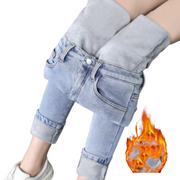 Slim-Fit Denim Fleece  Lined Jeans