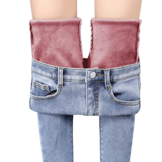 Slim-Fit Denim Fleece  Lined Jeans