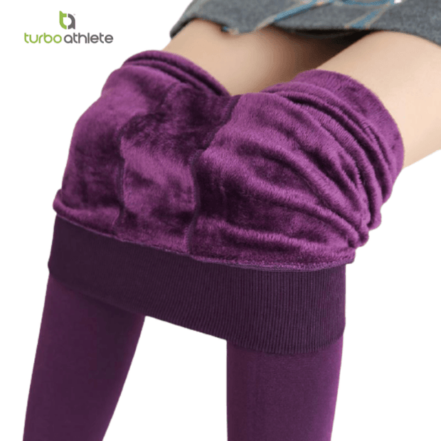 Fashionable Warm Fur Leggings - Turbo Athlete