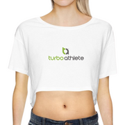 Turbo Athlete Women's White Crop Tee